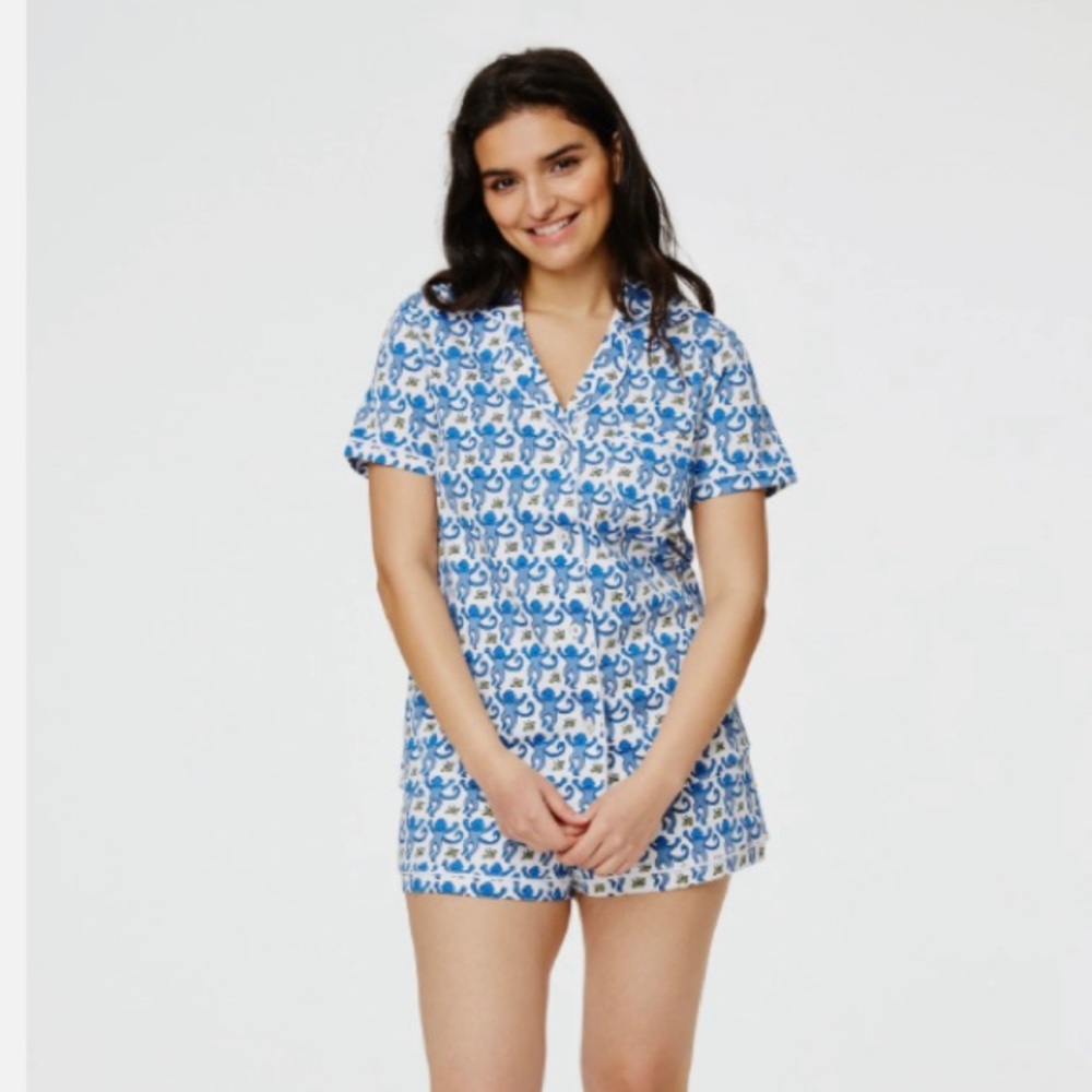Roller Rabbit PJ Polo Set- Blue